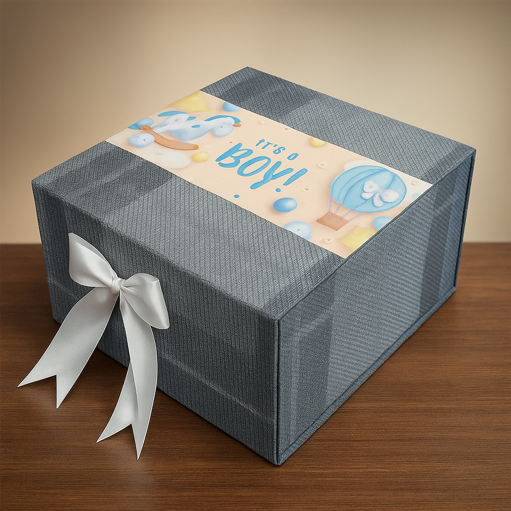 Baby Shower  Foldabel Box | 8x8x3.5 inches / 1027 (pack of 10)