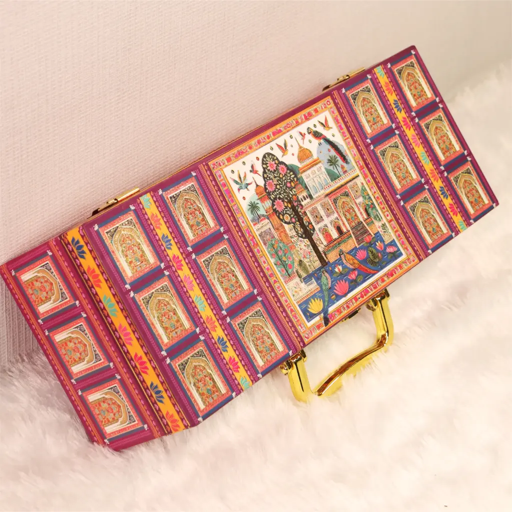 Handmade Luxuries box With 3 salsa jars (13x5x3.5 Inches)  Parot A3