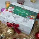 Gift Box |Rigid  foldabel box | Gift Hamper Boxes For Packaging, Satin Ribbon Hamper Boxes | Gift Cardboard Box Empty Gift Hamper Box Reusable Gift Boxes | Foldabel Box | SIZE 10x8x4 inches / 7027 Chritsmass