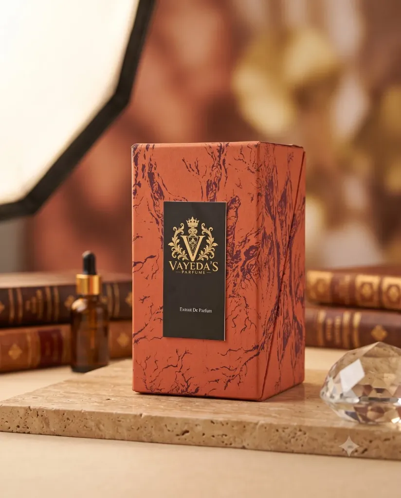 Perfum Packaging Signature Black Box Rustr colour